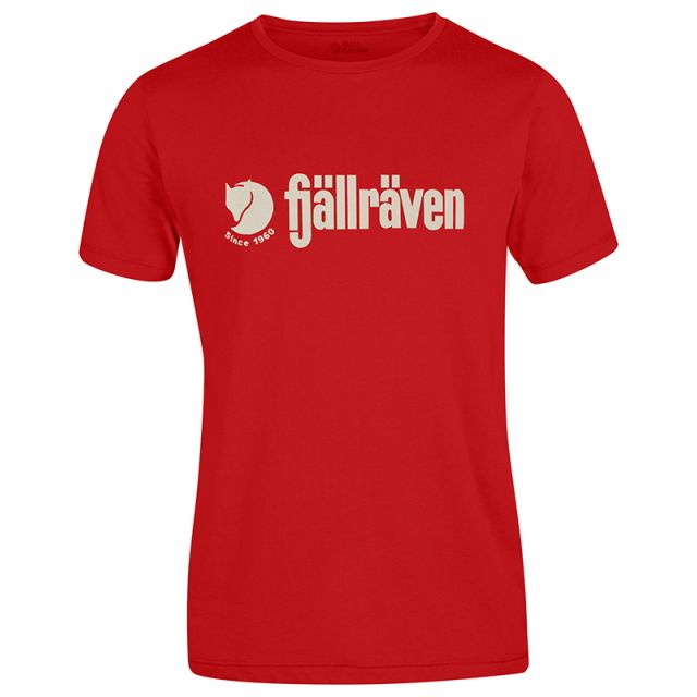 Fjällräven Retro T-Shirt in Red/Chalk White