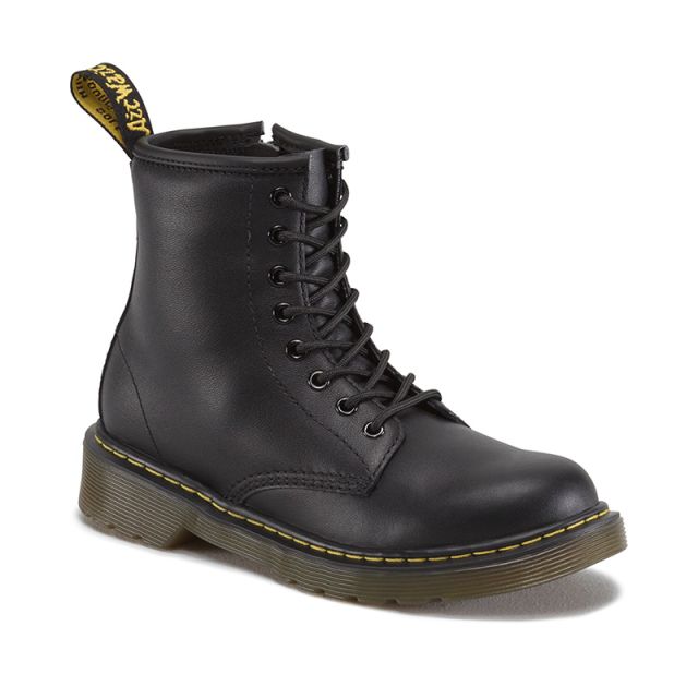 Dr. Martens Junior 1460 Patent Leather Lace Up Boots in Black Patent ...