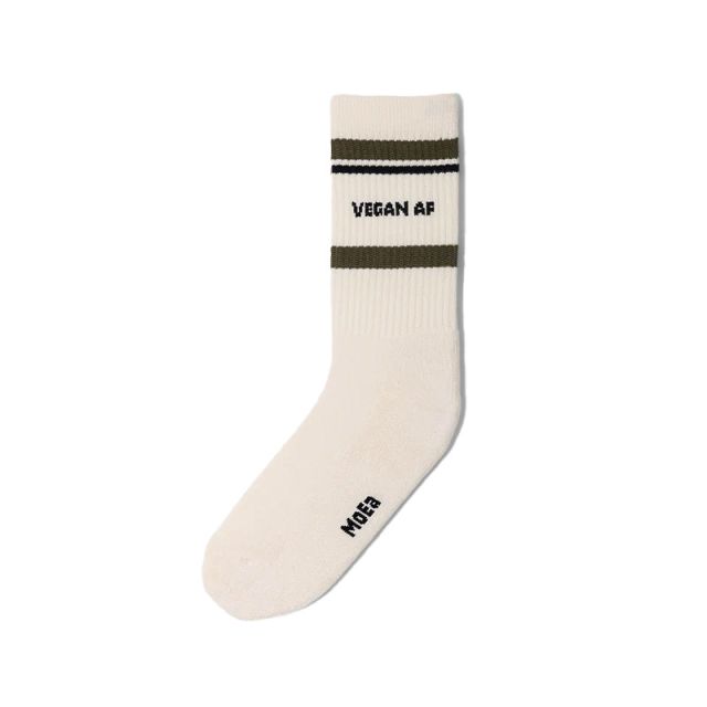 MoEa Vegan AF Bamboo Sock in White