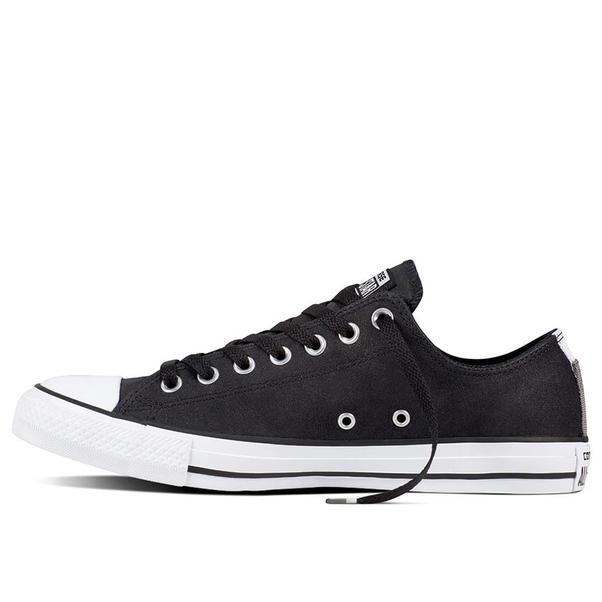 Converse Chuck Taylor All Star Leather Low Top in Black/Black/White | Neon