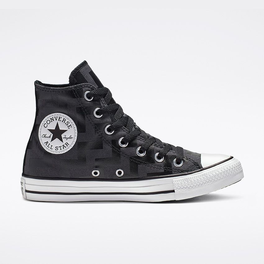Chuck Taylor All Star Glam Dunk High Top in Black/Almost Black/White