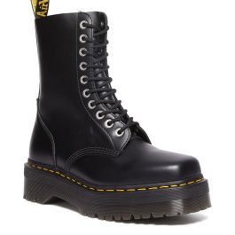 Dr. Martens 1490 Quad Squared 10 Hole Boots in Black | NEON