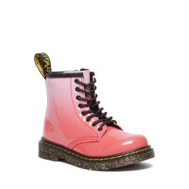 Dr. Martens Junior 1460 Gradient Glitter Leather Lace Up Boots in Pink NEON Canada