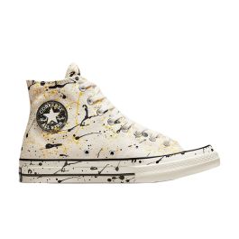 Converse Chuck 70 Archive Paint Splatter High Top in Egret/Black