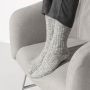 Cotton Slub Men's Socks in Gray White