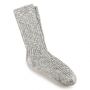 Cotton Slub Women's Socks in Gray White