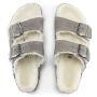 Birkenstock Arizona Shearling Suede Leather Narrow in Stone Coin