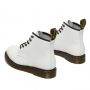 Dr. Martens 101 Yellow Stitch Smooth Leather Ankle Boots in White