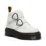 Dr. Martens Devon Heart Leather Platform Boots in White