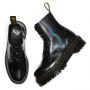 Dr. Martens Jadon Hologram Leather Platform Boots in Gunmetal