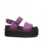 Dr. Martens Voss Women's Leather Strap Platform Sandals in Bright Purple