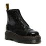 Dr. Martens Sinclair Leopard Emboss Patent Leather Platform Boots in Black