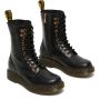 Dr. Martens 1490 Rose Gold Hardware Leather Mid Calf Boots in Black