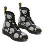 Dr. Martens 1460 Women's Polka Dot Smooth Leather Lace Up Boots in Black/White