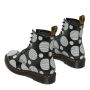 Dr. Martens 1460 Women's Polka Dot Smooth Leather Lace Up Boots in Black/White