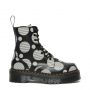 Dr. Martens Jadon Polka Dot Smooth Leather Platform Boots in Black/White