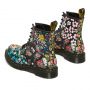 Dr. Martens 1460 Pascal Floral Mash Up Leather Lace Up Boots in White/Black
