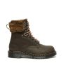 Dr. Martens 1460 Serena Collar Faux Fur Lined Ankle Boots in Khaki Grey