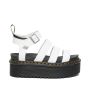 Dr. Martens Blaire Hydro Leather Platform Strap Sandals in White
