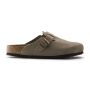 Birkenstock Boston Soft Footbed Suede Leather Regular in Taupe