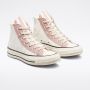 Chuck 70 Striped Terry Cloth High Top in Egret/Pink Clay/Black