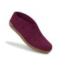 Glerups Shoe with leather sole in Cranberry
