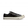 Converse Chuck 70 Luxe Leather Low Top in Black/Black/Egret