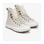 Converse Chuck Taylor All Star Waterproof Boot Leather High Top in Pale Putty/White/White