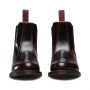 Dr. Martens Flora Women's Arcadia Leather Chelsea Boots in Cherry Red Classic Rub Off