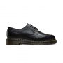 Dr. Martens 3989 Yellow Stitch Smooth Leather Brogue Shoes in Black Smooth