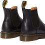 Dr. Martens 2976 Yellow Stitch Smooth Leather Chelsea Boots in Black Smooth