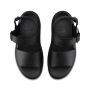 Dr. Martens Voss Women's Leather Strap Sandals in Black Hydro Leather