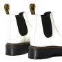 Dr. Martens 2976 Smooth Leather Platform Chelsea Boots in White Polished Smooth