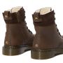 Dr. Martens Junior Fur Lined Aimilita Leather Boots in Dark Brown