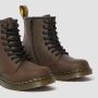 Dr. Martens Junior 1460 Faux Fur Lined Lace Up Boots in Dark Brown Republic WP