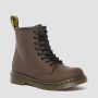 Dr. Martens Junior 1460 Faux Fur Lined Lace Up Boots in Dark Brown Republic WP
