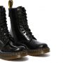 Dr. Martens 1490 Women's Patent Leather Mid Calf Boots in Black Patent Lamper