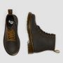 Dr. Martens Junior 1460 Wildhorse Leather Lace Up Boots in Dark Brown Wildhorse Lamper