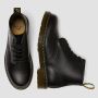 Dr. Martens 101 Smooth Leather Yellow Stitch Ankle Boots in Black