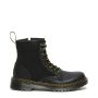 Dr. Martens Junior 1460 Panel Canvas And Leather Lace Up Boots in Black