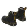 Dr. Martens Toddler 1460 Panel Canvas And Leather Lace Up Boots in Black