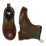 Dr. Martens Junior 1460 Panel Canvas & Leather Boots in Medium Brown/Khaki