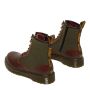 Dr. Martens Youth 1460 Panel Canvas And Leather Lace Up Boots in Medium Brown/Khaki