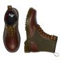 Dr. Martens Youth 1460 Panel Canvas And Leather Lace Up Boots in Medium Brown/Khaki