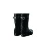 Hunter Women's Short Back Adjustable Gloss Rain Boots in Black
