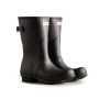 Hunter Women's Short Back Adjustable Rain Boots in Black
