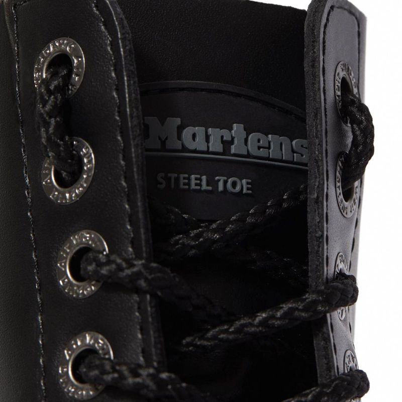 vapur kürk kapak  Dr. Martens 8761 BXB Leather Mid Calf Boots in Black Fine Haircell | NEON