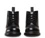 Dr. Martens Emmeline Smooth Leather Lace Up Ankle Boots in Black Polished Smooth