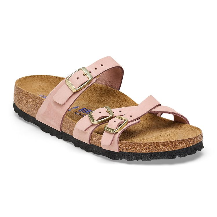 Birkenstock Arizona Soft Footbed deals Suede Pink Nubuck Buckle Sandals