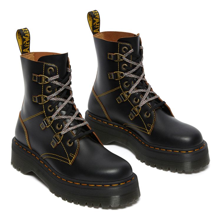 Dr. Martens Collier Bex Double Laced Leather Platform Boots in Black | NEON  Canada